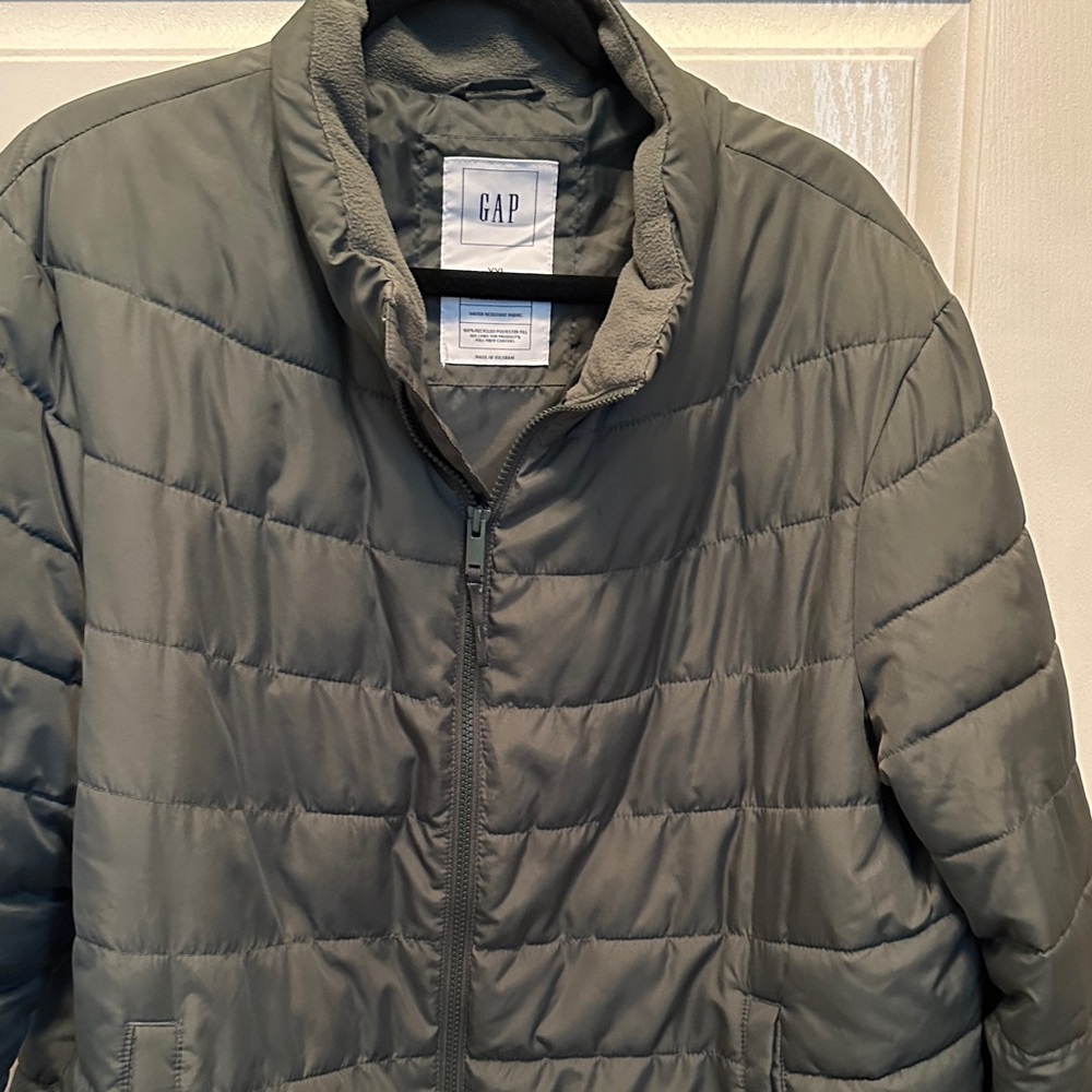 Gap Olive Quilted Jacket Coldcontrol Water Resist… - image 5